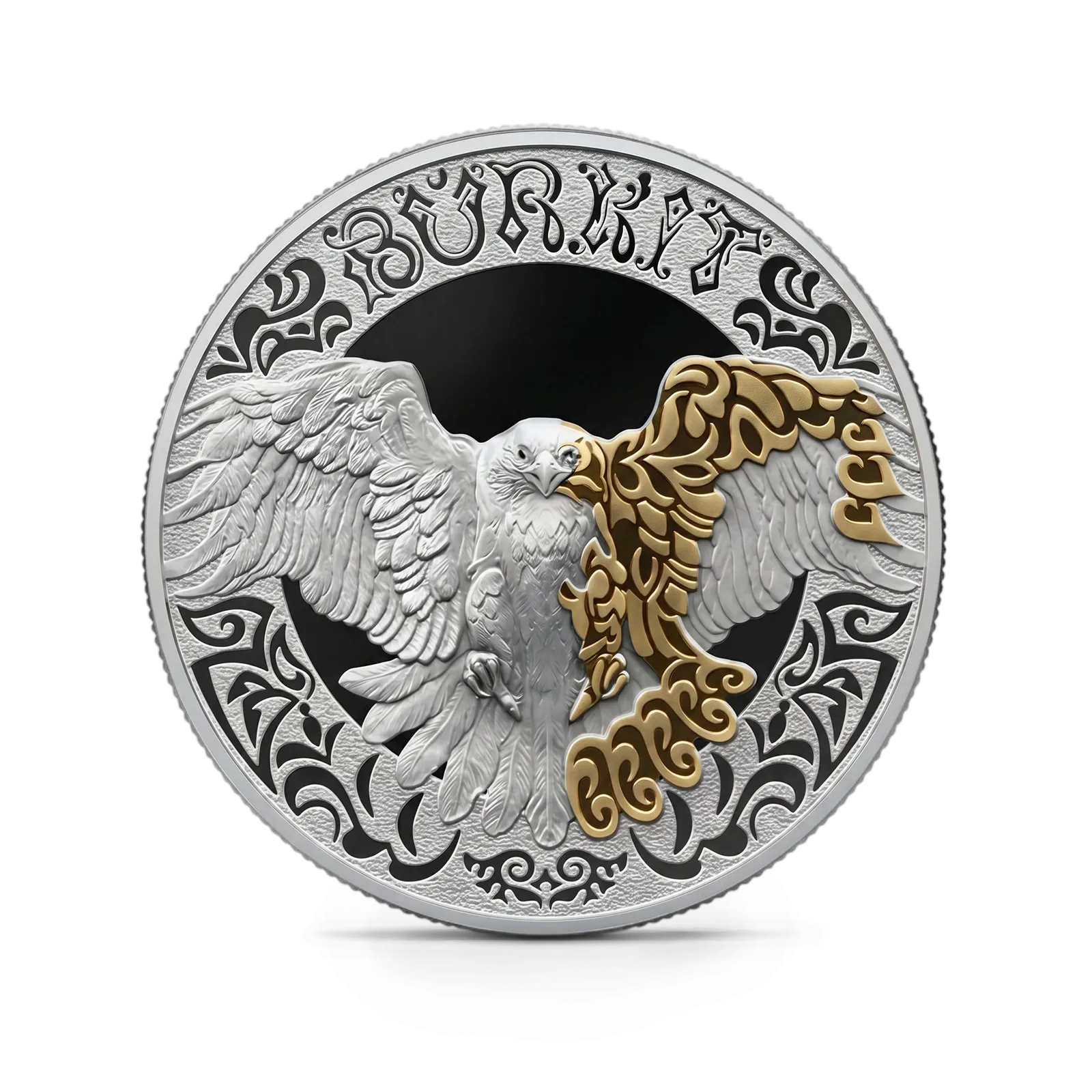 Монета "Беркут", 2022 г., Серебро, 31,1 гр., проба 925, КАЗАХСТАН