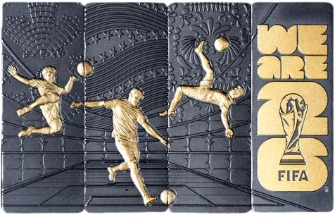 Монета "Безграничный футбол. Чемпионат мира по футболу 2026", 2026 г., 124,4 гр., проба 999, САМОА