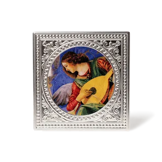 Монета "Ангел, играющий на лютне", 2018 г., Серебро, 17,5 гр., проба 999, НИУЭ
