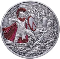 Монета "Спартак", 2018 г., Серебро, 31,1 гр., проба 999, КАМЕРУН