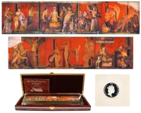 Серебряная монета Тайны виллы Помпеи, 2011 г., 355 гр., проба 999, НИУЭ