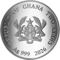 Монета «Год Лошади», 2026 г., Серебро, 15,55 гр., проба 999, ГАНА