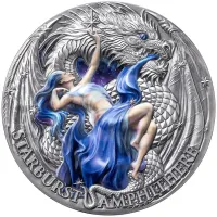 Монета "Звезда Амфитера Дракон", 2023 г., Серебро, 62,2 гр., проба 999, КАМЕРУН