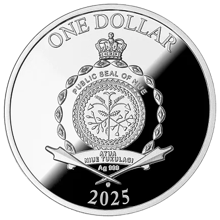 Монета «Дерево любви II», 2025 г., Серебро, 17,5 гр., проба 999, НИУЭ