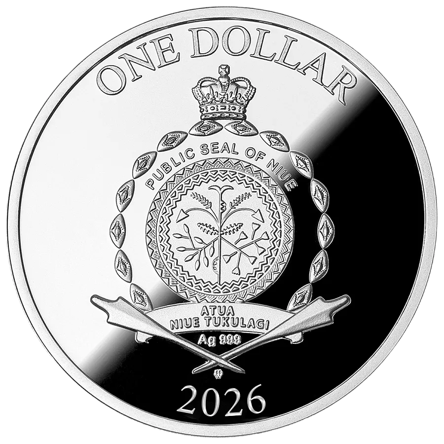 Монета "Футбол", 2026 г., 14,14 гр., проба 999, НИУЭ