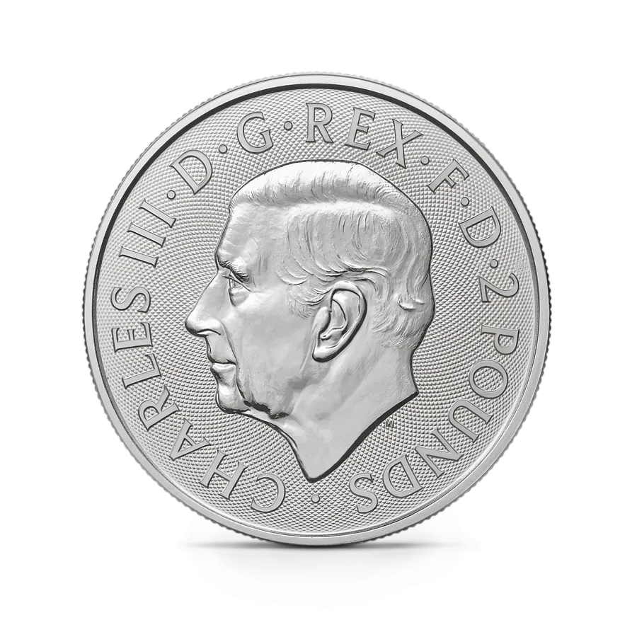 Монета "Мерлин", 2023 г., Серебро, 31,1 гр., проба 999, СОЕДИНЕННОЕ КОРОЛЕВСТВО
