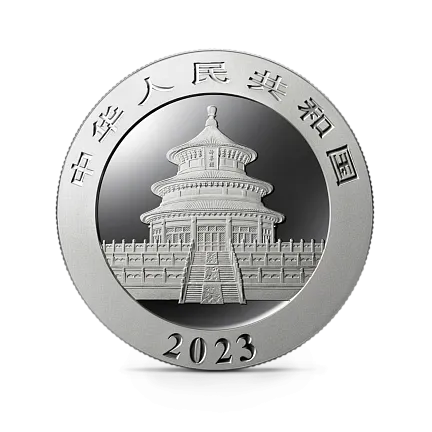 Монета "Панда", 2023 г., Серебро, 30 гр., проба 999, КИТАЙ