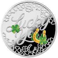 Монета "На удачу Lucky you",  2023 г., Серебро, 17,5 гр., проба 999, НИУЭ