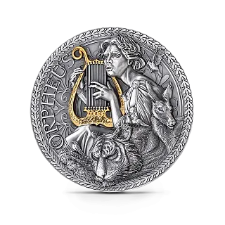Монета "Орфей", 2023 г., Серебро, 31,1 гр., проба 999, КАМЕРУН