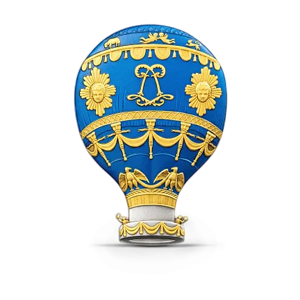 Монета "Воздушный шар", 2023 г., Серебро, 62,2 гр., проба 999, БУРУНДИ