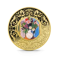 Монета "Ваза с цветами. Анри Матисс",  2025 г., Серебро, 17,5 гр., проба 999, КАМЕРУН