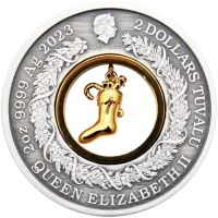 Монета «Ночь перед Рождеством», 2023 г., Серебро, 62,2 гр., проба 9999, ТУВАЛУ