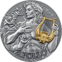 Монета "Аполлон", 2025 г., Серебро, 62,2 гр., проба 999, КАМЕРУН