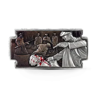 Монета "Острые козырьки", 2023 г., Серебро, 31,1 гр., проба 999, ЧАД