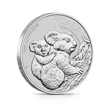 Монета "Коала", 2023 г., Серебро, 31,1 гр., проба 999.9, АВСТРАЛИЯ