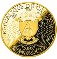 Монета «Подсолнухи. Цветы Ван Гога в живописи», 2025 г., Серебро, 17,5 гр., проба 999, КАМЕРУН