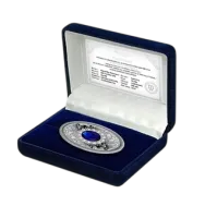 Монета "Королевская брошь", 2019 г., Серебро, 10 гр., проба 925, КАМЕРУН