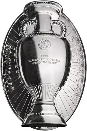 Монета «Кубок UEFA 2024», 2024 г., Серебро, 93,3 гр., проба 999, СОЛОМОНОВЫ ОСТРОВА