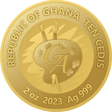 Монета «Юдифь и голова Олоферна», 2023 г., Серебро, 62,2 гр., проба 999, ГАНА