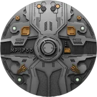 Монета «Летающая монета НЛО МР 1766», 2024 г., Серебро, 217,7 гр., проба 999, КАМЕРУН