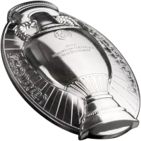 Монета "Кубок UEFA 2024", 2024 г., Серебро, 93,3 гр., проба 999, СОЛОМОНОВЫ ОСТРОВА