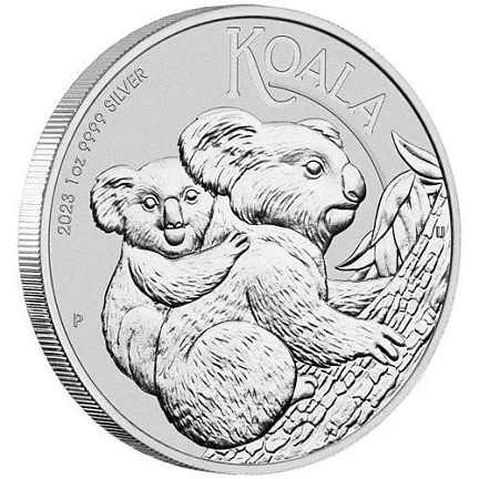 Монета "Коала", 2023 г., Серебро, 31,1 гр., проба 999.9, АВСТРАЛИЯ