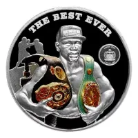 Монета "Флойд Мейвезер", 2024 г., Серебро, 31,1 гр., проба 999, САМОА