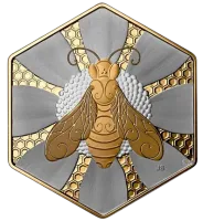 Монета «Медоносная пчела», 2025 г., Серебро, 31,1 гр., проба 999.9, КАНАДА