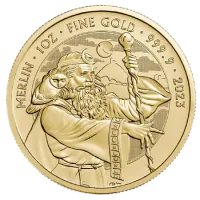 Монета «Мерлин»,  2023 г., Золото, 31,1 гр., проба 9999, СОЕДИНЕННОЕ КОРОЛЕВСТВО