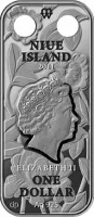 Монета " Кулон с янтарем, 2011 г., Серебро, 10 гр., проба 925, НИУЭ"