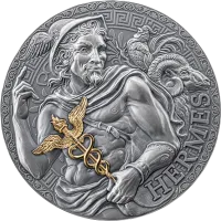 Монета «Гермес», 2024 г., Серебро, 93,3 гр., проба 999, КАМЕРУН