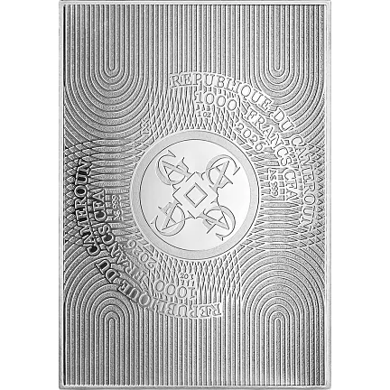 Монета "Поцелуй. Густав Климт", 2026 г., Серебро, 17,5 гр., проба 999, КАМЕРУН